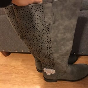 Gray boots